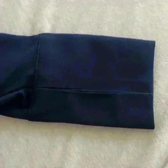 NWT Good American- Navy Blue Button Down Long Sleeve Collar Shirt Dress - Picture 8 of 9